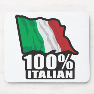 100%-ige italienische Flagge - Wellenreiten Mousepad