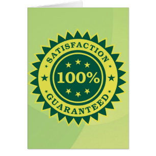 100%ige Zufriedenheit Garantierte Aufkleber