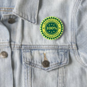 100%ige Zufriedenheit Garantierte Aufkleber Button (Beispiel)