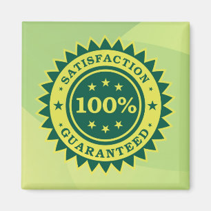 100%ige Zufriedenheit Garantierte Aufkleber Magnet