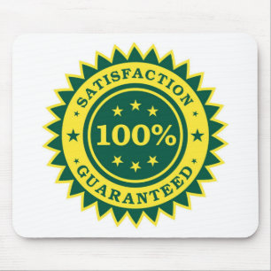 100%ige Zufriedenheit Garantierte Aufkleber Mousepad