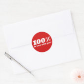 100% in Liebe mit Ihnen Runder Aufkleber (Umschlag)