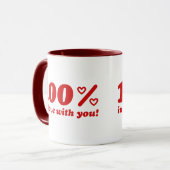 100% in Liebe mit Ihnen Tasse (Vorderseite Links)