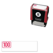 100 in Rechteck Permastempel (Beispiel)