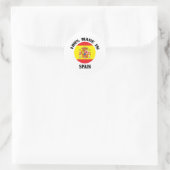 100 % in Spanien Runder Aufkleber (Tasche)