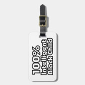 100 % Intelligentes schwarzes Kind Gepäckanhänger (Vorderseite vertikal)