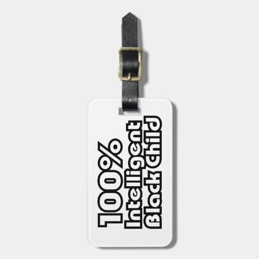 100 % Intelligentes schwarzes Kind Gepäckanhänger (Vorderseite vertikal)