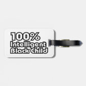 100 % Intelligentes schwarzes Kind Gepäckanhänger (Rückseite horizontal)