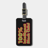 100 % Intelligentes schwarzes Kind Gepäckanhänger (Vorderseite vertikal)