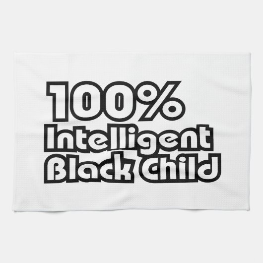 100 % Intelligentes schwarzes Kind Geschirrtuch (Horizontal)
