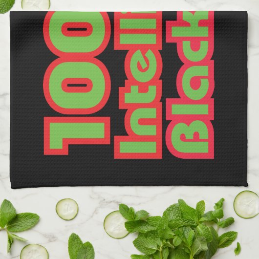 100 % Intelligentes schwarzes Kind Geschirrtuch (Gefaltet)