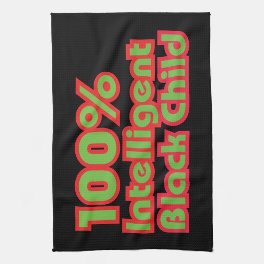 100 % Intelligentes schwarzes Kind Geschirrtuch (Vertikal)