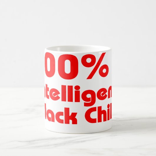 100 % Intelligentes schwarzes Kind Kaffeetasse (Mittel)