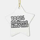 100 % Intelligentes schwarzes Kind Keramikornament (Links)
