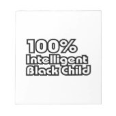 100 % Intelligentes schwarzes Kind Notizblock (Vorderseite)