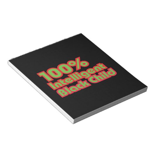 100 % Intelligentes schwarzes Kind Notizblock (angewinkelt)