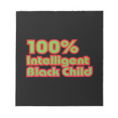 100 % Intelligentes schwarzes Kind Notizblock (Vorderseite)