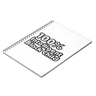 100 % Intelligentes schwarzes Kind Notizblock