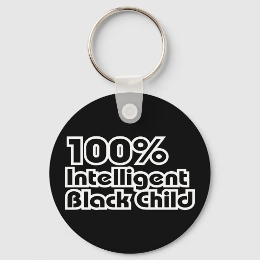 100 % Intelligentes schwarzes Kind Schlüsselanhänger (Vorderseite)