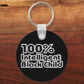 100 % Intelligentes schwarzes Kind Schlüsselanhänger (Vorderseite)