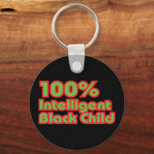 100 % Intelligentes schwarzes Kind Schlüsselanhänger (Vorderseite)