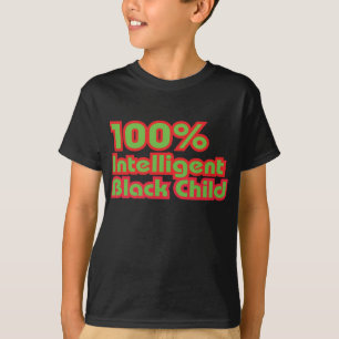 100% intelligentes schwarzes Kind T-Shirt