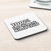 100 % Intelligentes schwarzes Kind Untersetzer (Linke Seite)
