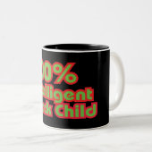 100 % Intelligentes schwarzes Kind Zweifarbige Tasse (VorderseiteRechts)
