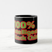 100 % Intelligentes schwarzes Kind Zweifarbige Tasse (Mittel)