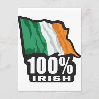 100 % Iren sind stolz auf ihre Irin Postkarte