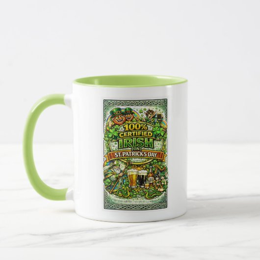 100% irisch... am St. Patricks Tag! Tasse (Links)