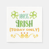 100% Irisch Heute Word Art Serviette (Vorderseite)