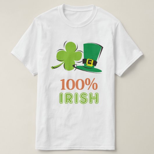 100 % irisch T-Shirt (Design vorne)