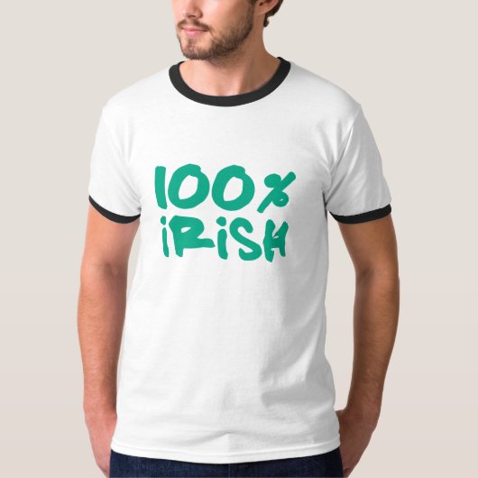 100 % irisch T-Shirt (Vorderseite)