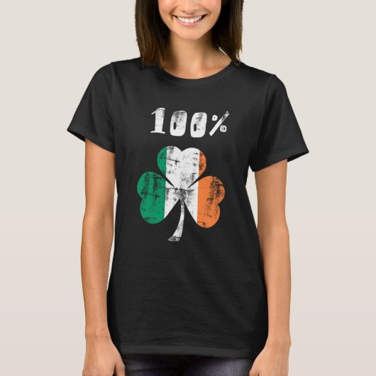 100 % irisch T-Shirt (Vorderseite)