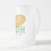 100 % irisches Design 2 Mattglas Bierglas (VorderseiteRechts)