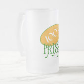 100 % irisches Design 2 Mattglas Bierglas (Vorderseite Links)