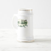 100 % Irish Betrunken Stein Bierglas (Vorderseite Links)