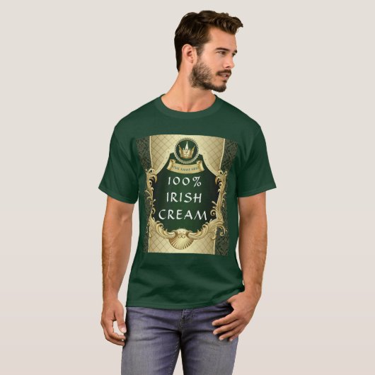 100% Irish Cream St. Patrick's Day Risque T - Shir T-Shirt (Vorne ganz)