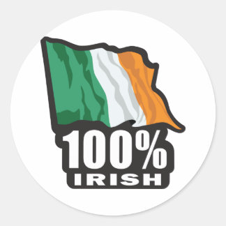 100%-IRISH RUNDER AUFKLEBER