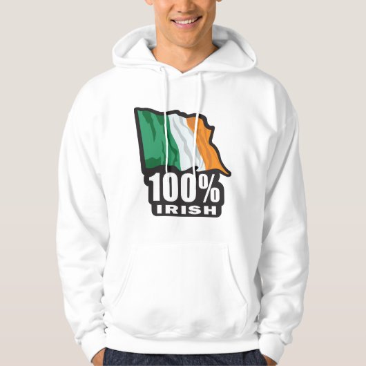 100% Irish/St. Patrick's Day Hoodie (Vorderseite)