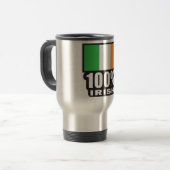 100% Irish/St. Patrick's Day Reisebecher (Vorderseite Links)