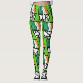 100 % Irland mit irischer Flagge Leggings