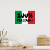 100% Italiano Print Poster (Küche)