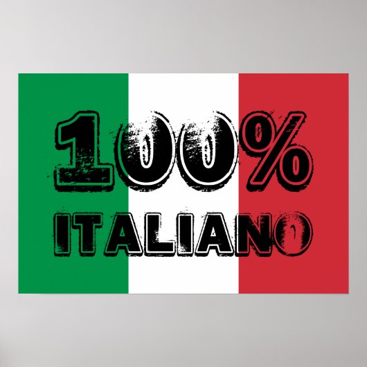 100% Italiano Print Poster (Vorne)