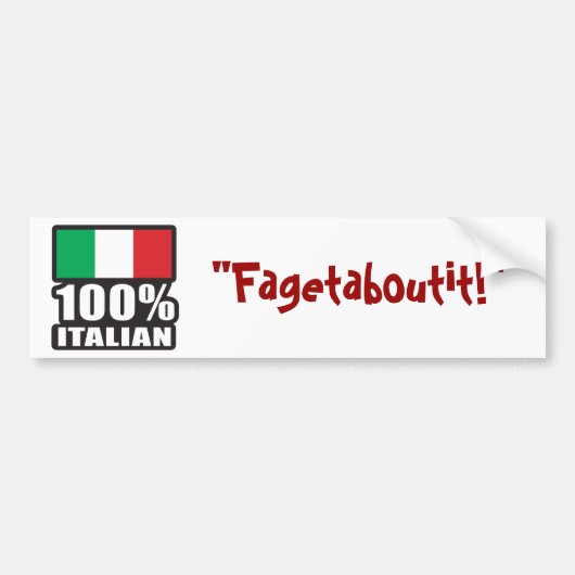 100 % Italienisch Autoaufkleber (Vorne)