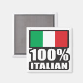 100%-Italienisch Magnet (Vorderseite/Rückseite)
