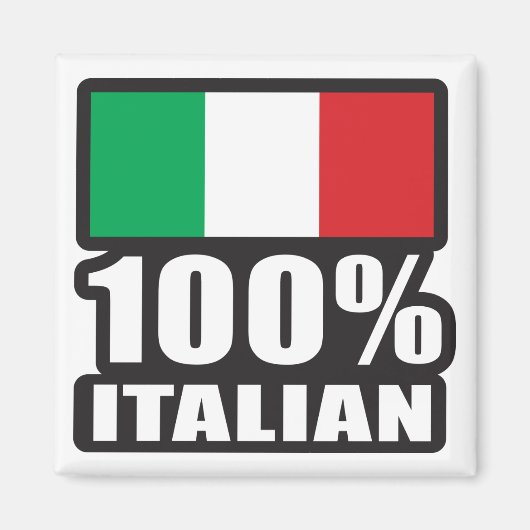 100%-Italienisch Magnet (Vorne)