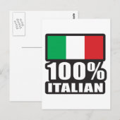 100 % Italienisch Postkarte (Vorne/Hinten)