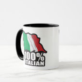100 % Italienisch Tasse (Vorderseite Links)